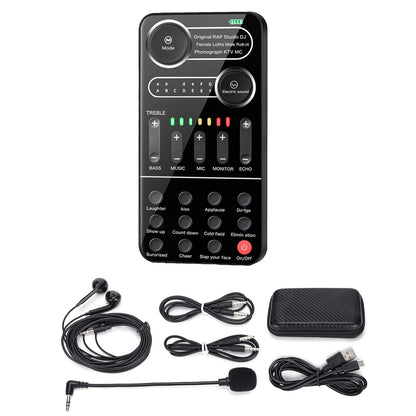IOS Sound Card Portable Mixer with Evade Function & 9 Sound Effects
