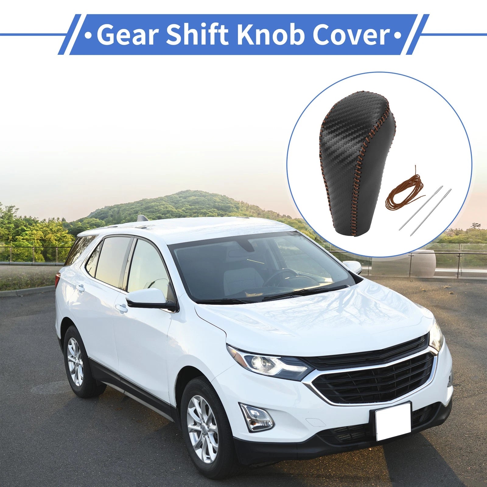 Gear Shift Knob Cover Replacement for Chevrolet Cruze (2011–2015) Black