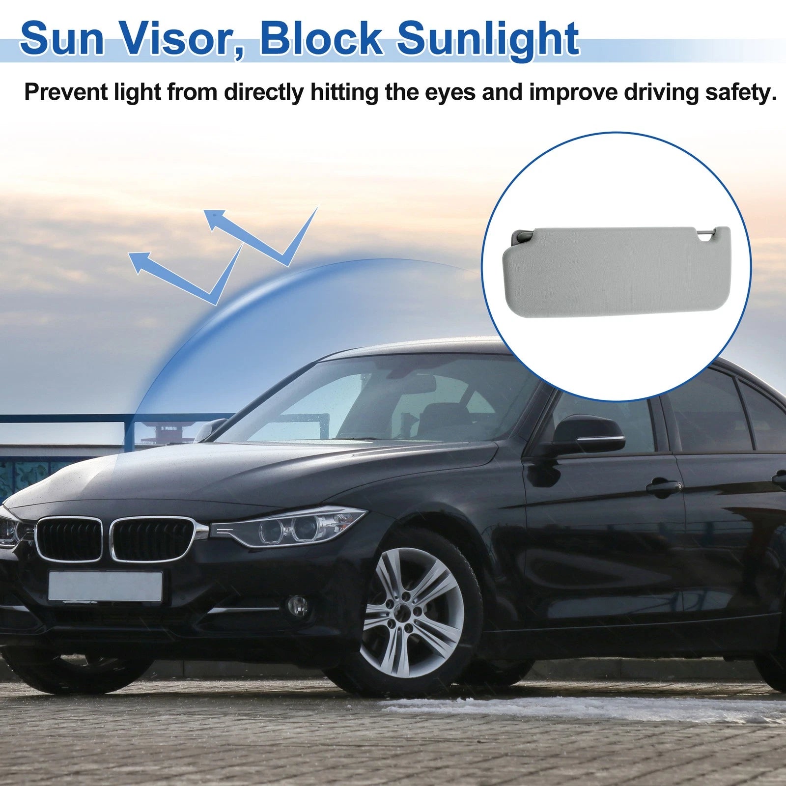 Right Side Sun Visor Replacement for BMW 3 Series E90 Sedan (2006–2013)
