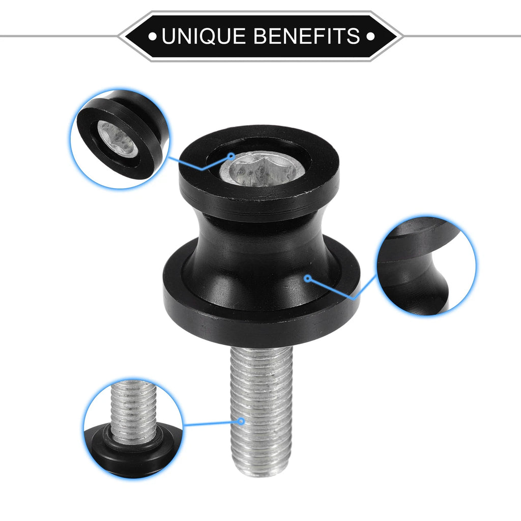 Swingarm Spools 10mm CNC Pair Replacement for Motorbike (Universal)