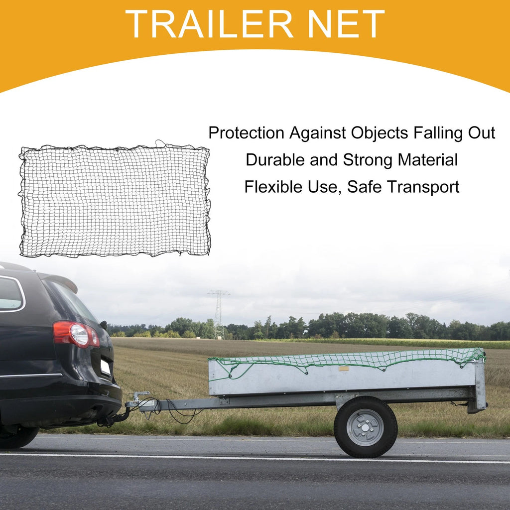 Universal Trailer Cargo Net Truck Trailer Net Scalable Nylon Black (1.8x2.5m)