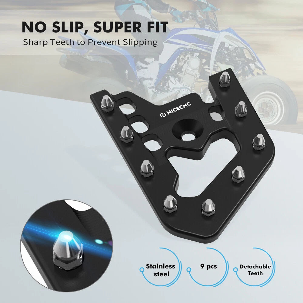 Brake Pedal Extender Tip for Yamaha Raptor 700 700R (2013–2026) Black