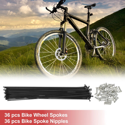 Bike Wheel Spokes 14G 220mm Replacement Set with Nipples for Bicycle (36) (1980–2025)
