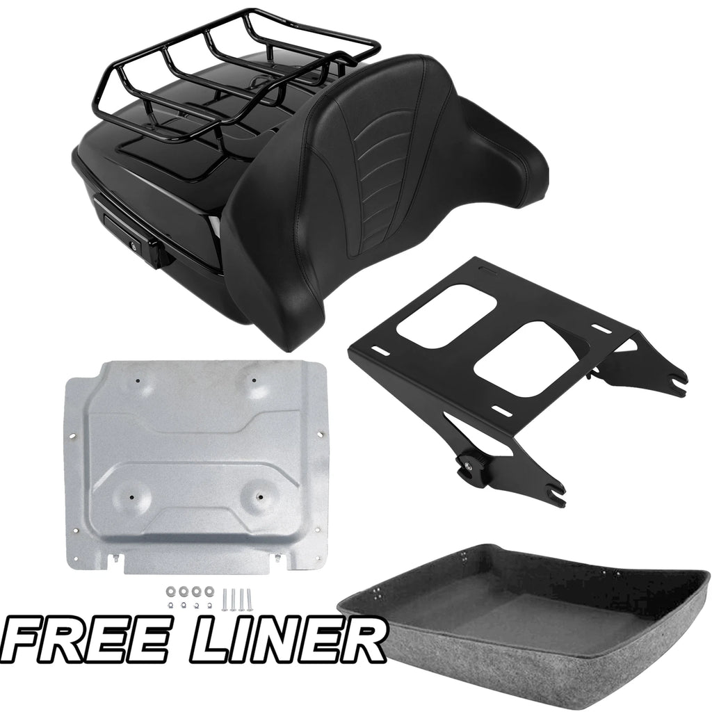 Trunk Backrest Pad Mount Rack Base Plate for Harley Touring (2014–2026)