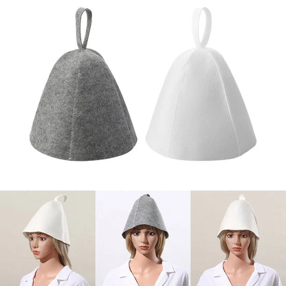 Thicken-Wool Felt Sauna Hat for Spa Bath (10x9.2)