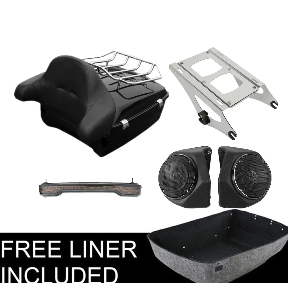 Trunk Tail Light Speaker Mount Rack for Harley Electra Glide (2014–2026)