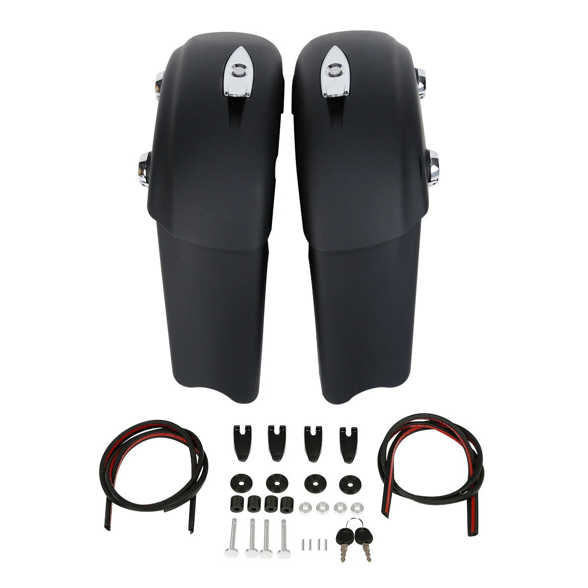 Matte Black Saddle Bags Electronic Latch for Indian Chieftain (2016–2018)