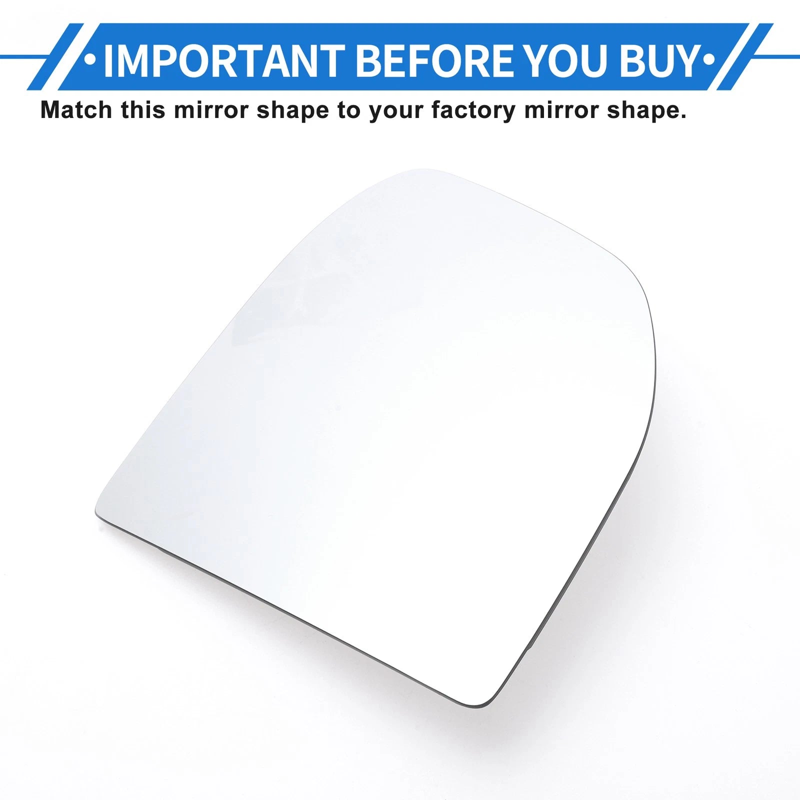 Heated Mirror Glass Right Driver Side Replacement for Ford Transit Custom (2013–2022)