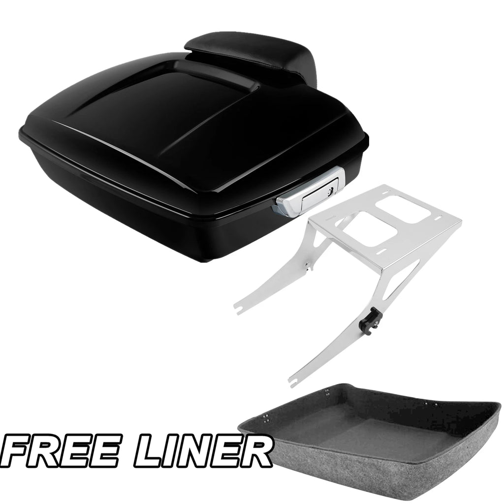 Trunk Backrest Pad Mount Rack for Harley Fat Boy FLST (2008–2016)