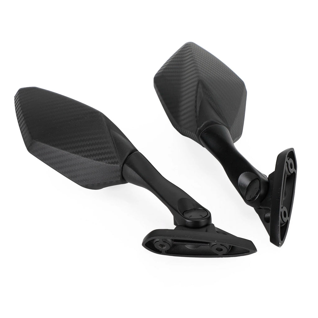 Black Short Stem Rear View Mirror Pair for Yamaha YZF R3 ABS R25 (2015–2021)