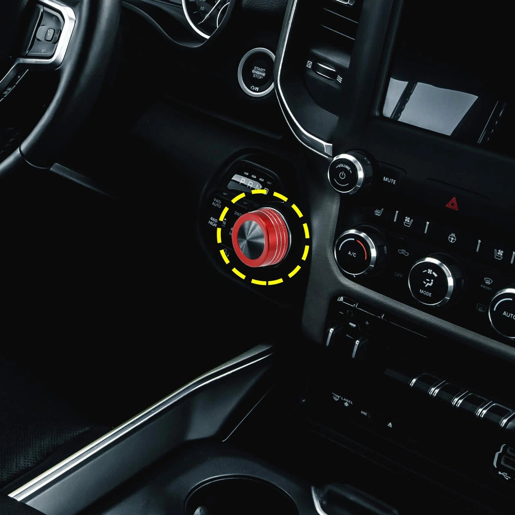 Gear Shift Switch Knob Cover for Dodge Ram 2013–2017 Red Replacement