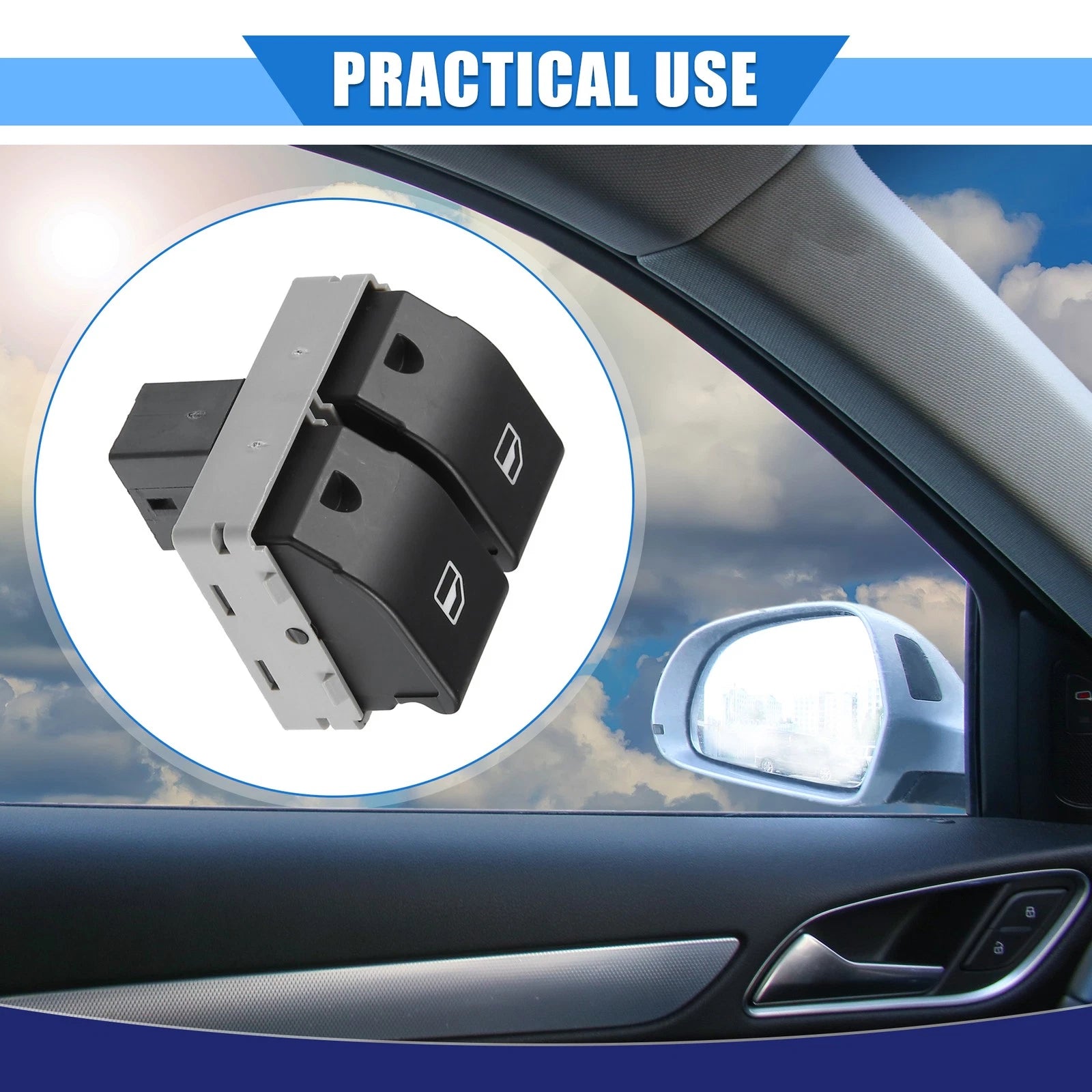 Power Window Control Switch for Volkswagen Tiguan 5N (2003–2018)