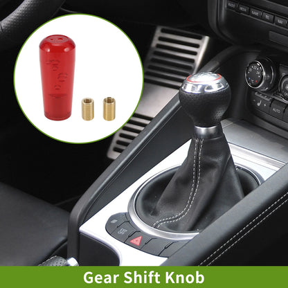 Cylindrical Crystal Shift Knob for Universal Fit (10cm, Red, Set of 1)