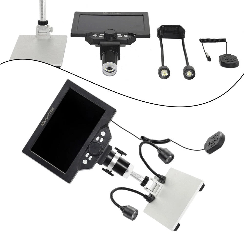 7 Inch Digital Microscope with LCD Screen for Electronics Repair