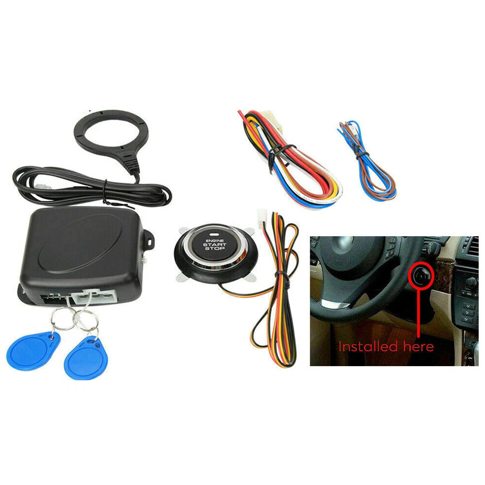Ignition Switch RFID Engine Start Push Button for Most Cars (Universal)