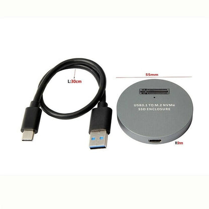M.2 NVME PCIe SSD Enclosure Adapter for USB-C (USB 3.0)