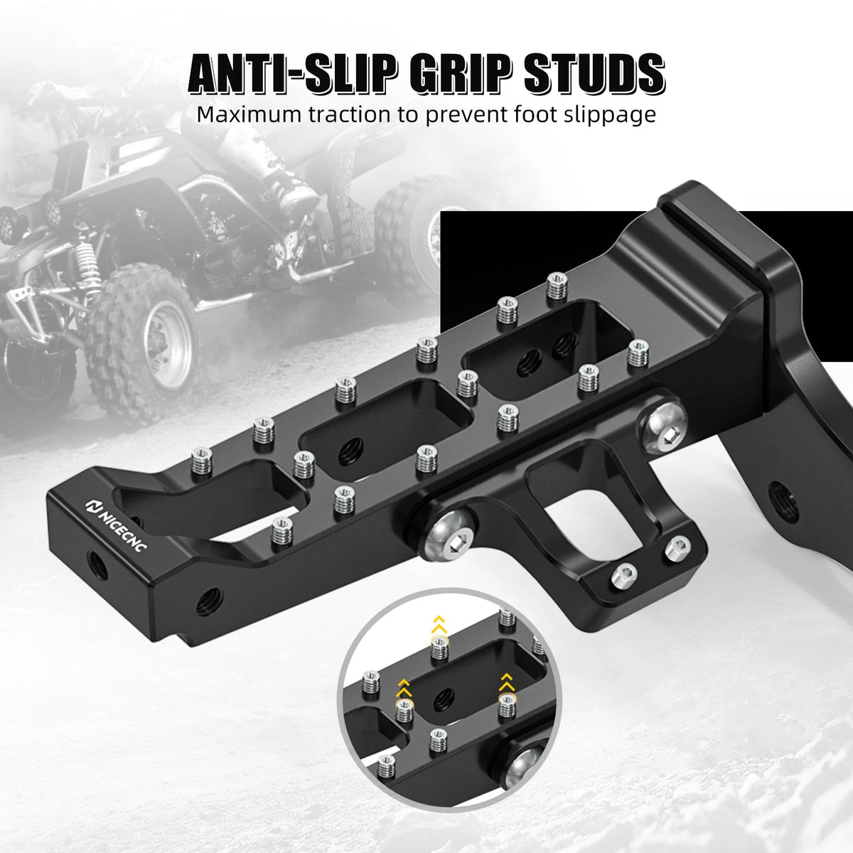 Extended Footrest Foot Pegs for Yamaha Banshee 350 (1987–Present) 3GG-27421-01-00