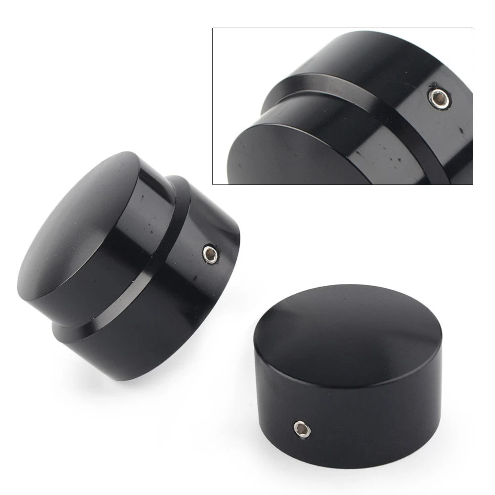 Black Rear Axle Nut Cover Cap Sets for Harley 2015-Later XG 2008-Later XL Dyna