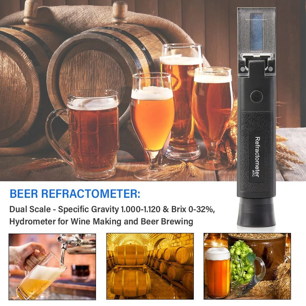 Refractometer THE01671 for Homebrewers and Winemakers (0-32, 1.000-1.120)