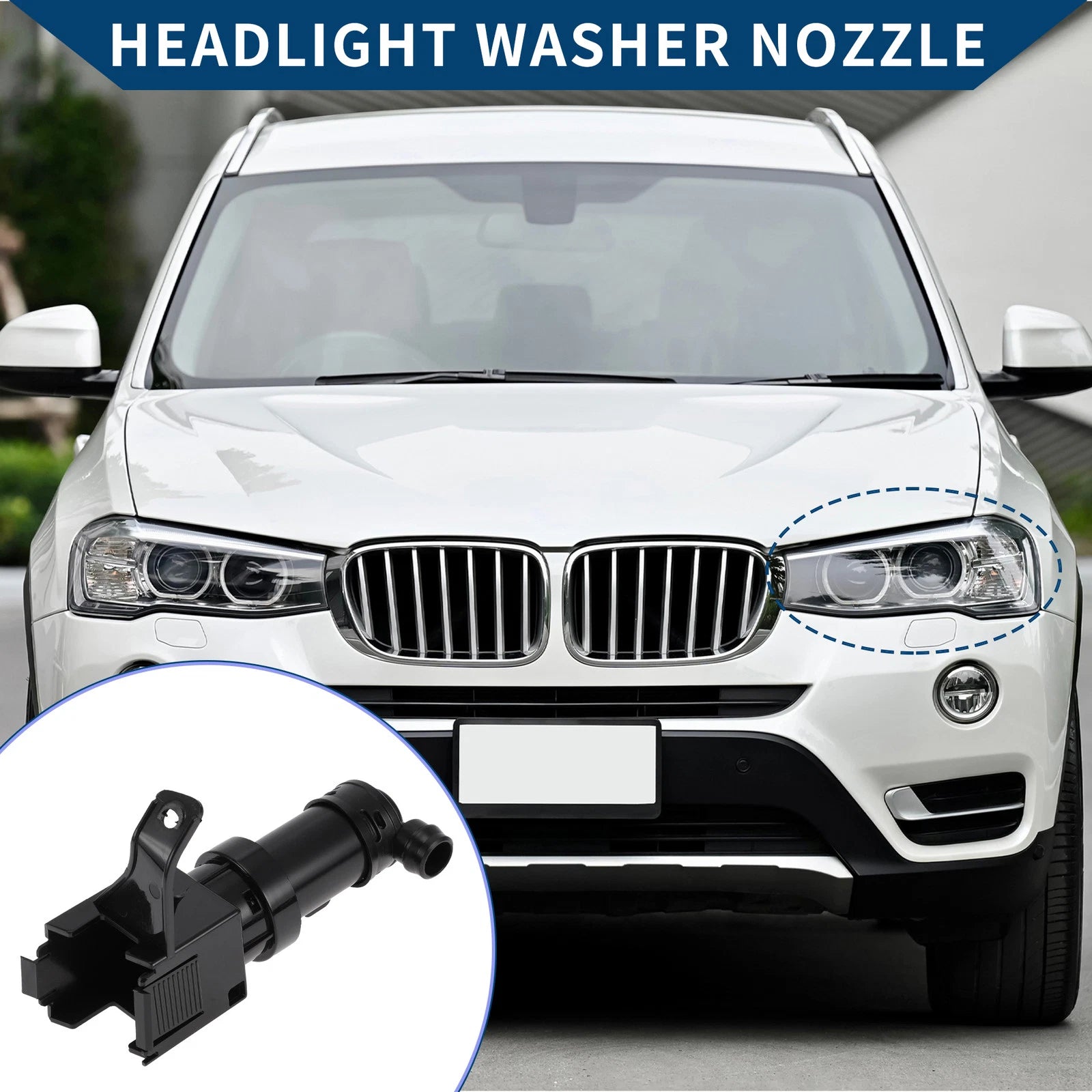 Front Driver Side Headlight Washer Nozzle for Lexus LS430 (2004–2006) No. 8520850021