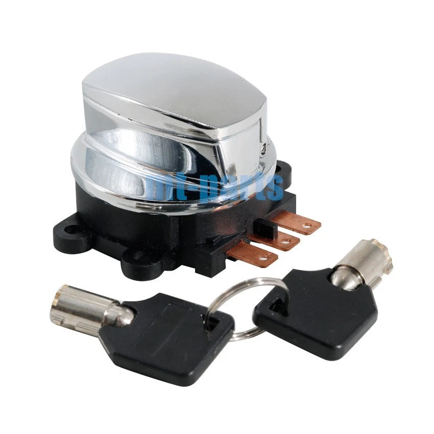 Chrome Ignition Key Switch Kit for Harley-Davidson Softail Deuce FXSTD (2000–2007)