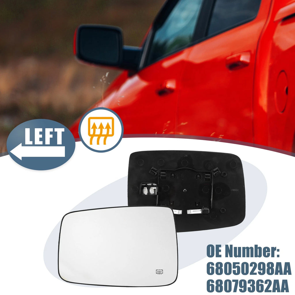 Heated Mirror Glass Left Side for Dodge Ram 1500 2500 (2009–2018)