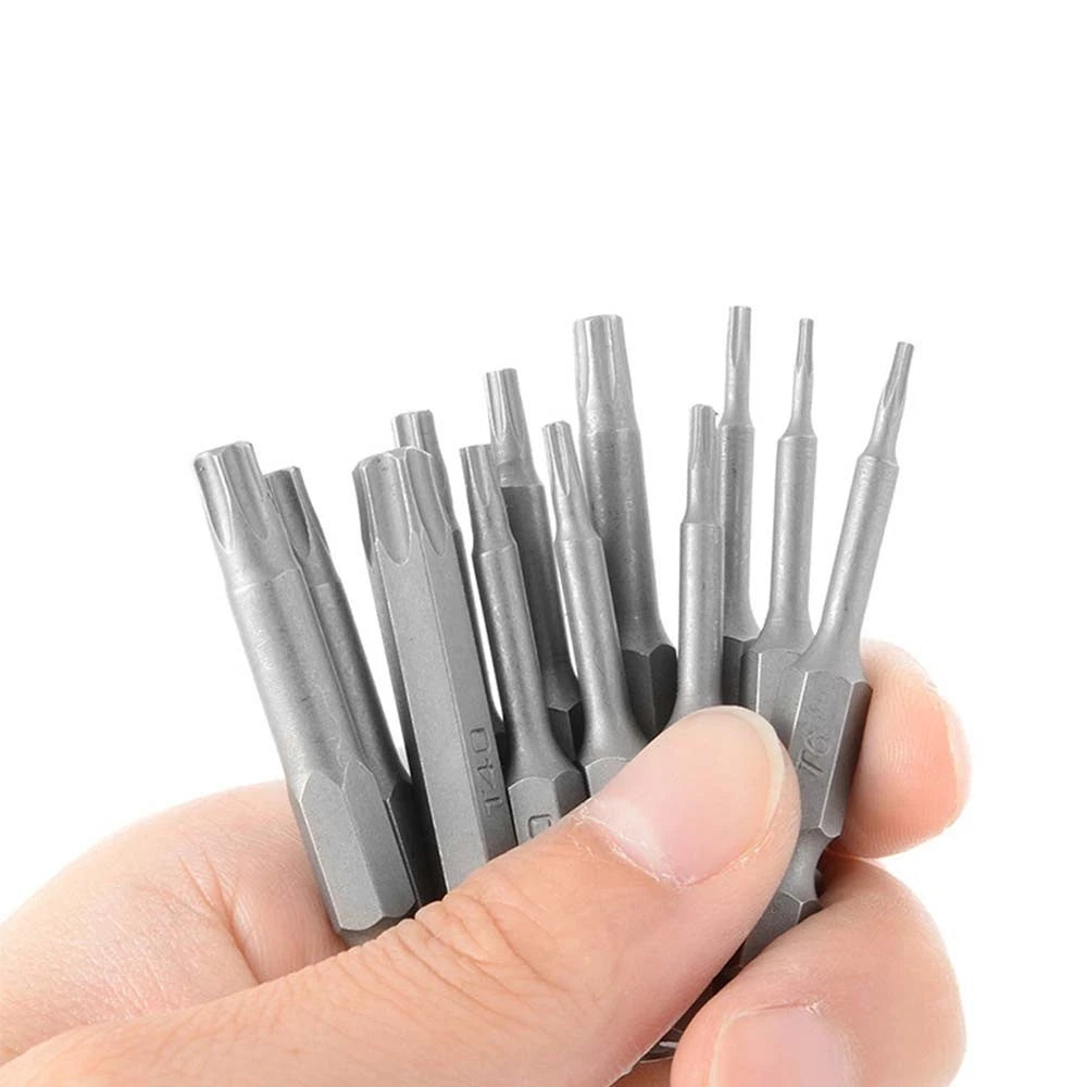 12pc Torx Bit Set for Quick Change Driver Drill Security Tamper Proof
