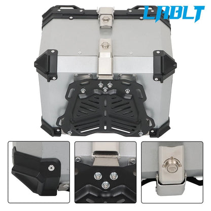45L Silver Motorcycle Tour Tail Box for Universal Models (Waterproof)