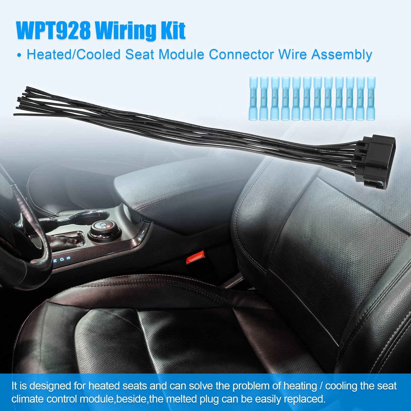 Heated Cooled Seat Module Connector Pigtail for Ford Lincoln (2005–2017)