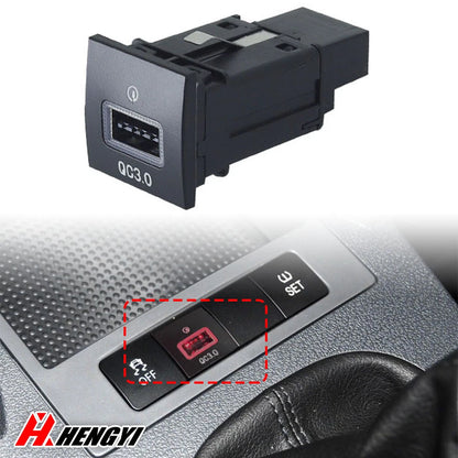 Set of 2 Red LED USB QC3.0 Chargers for VW Jetta MK6 (2010–2014) & Scirocco (2008–2014)