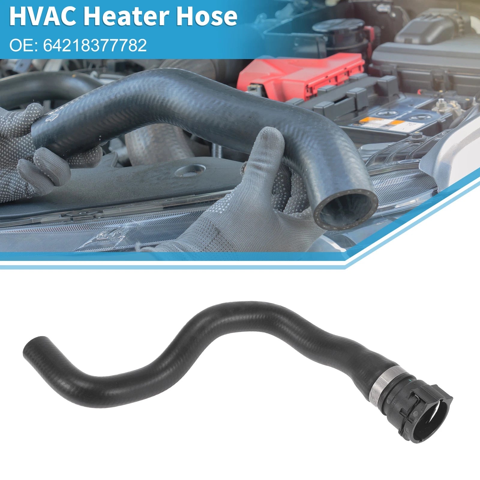 Heater Hose for BMW 3 Series Touring E46 (1999–2001) Rubber Black 1Pc
