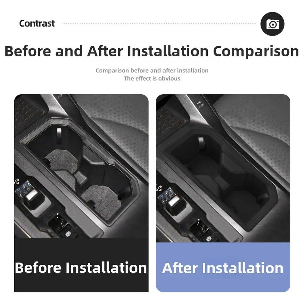 Cup Holder Insert for Car Center Console (Silicone, Non-Slip)