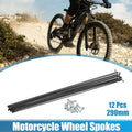 12pcs J Bend Bicycle Spokes with Nipples 290mm for 14G Bicycle Wheels (290mm)