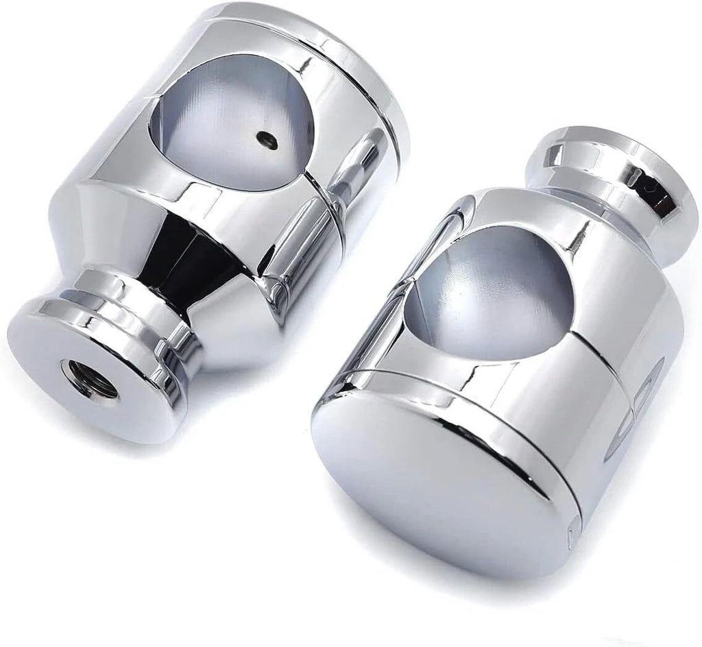 Chrome Straight 2" Rise Handlebar Risers for Harley