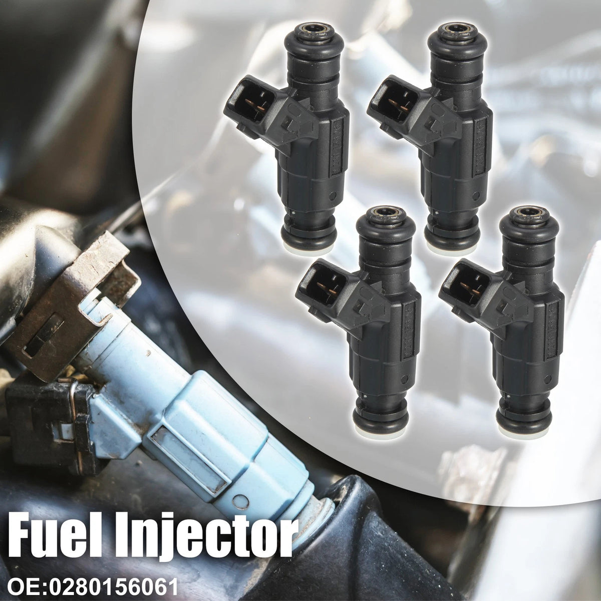 Fuel Injector Nozzle Replacement Set 4Pcs for Audi TT Coupe 1.8T (1998–2006)