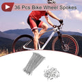 Bicycle Spokes Set 114mm Steel Galvanized for 36 G 45mm Wheel