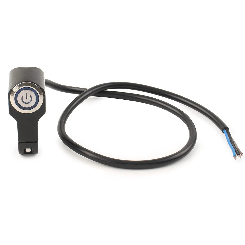 Motorcycle On Off Switch Button Handlebar Headlight Fog Spot Light LED Blue