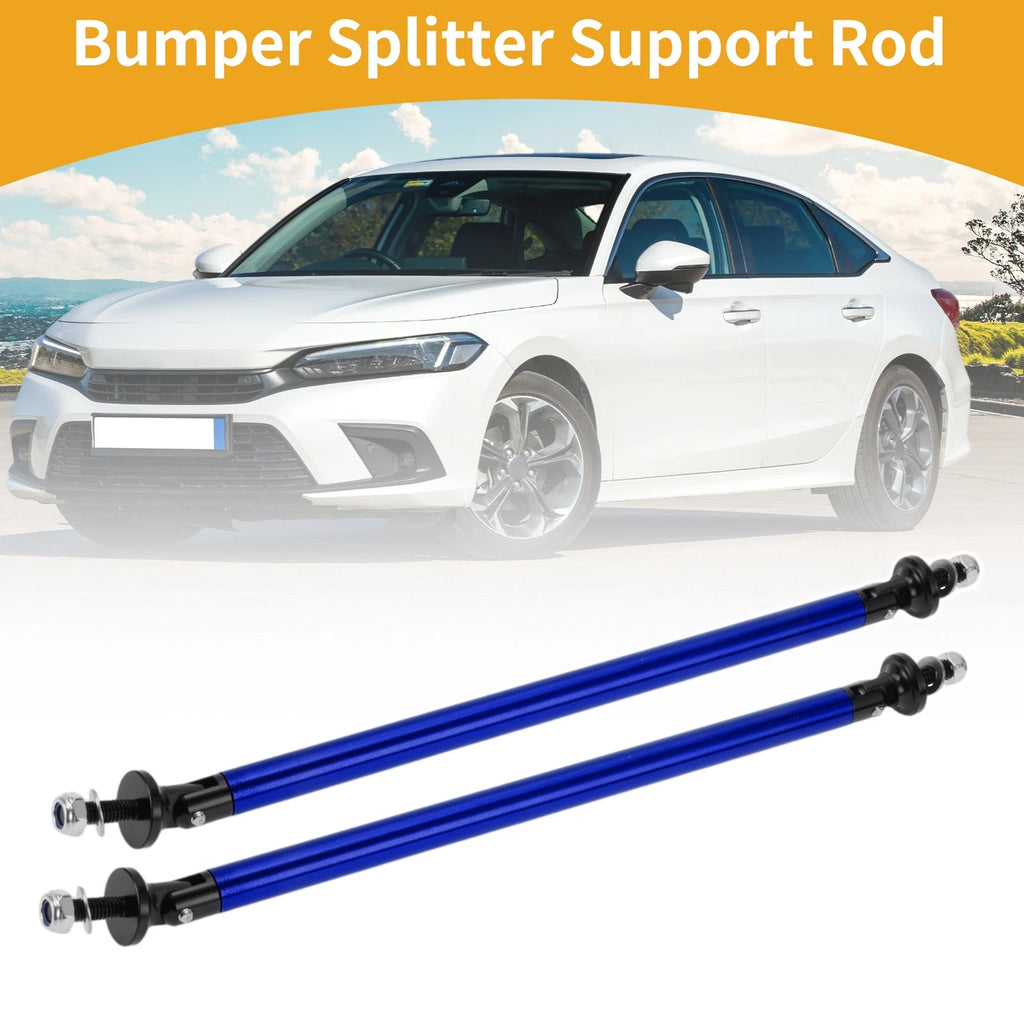 2X Adjustable Front Bumper Lip Splitter Strut Support Bars for