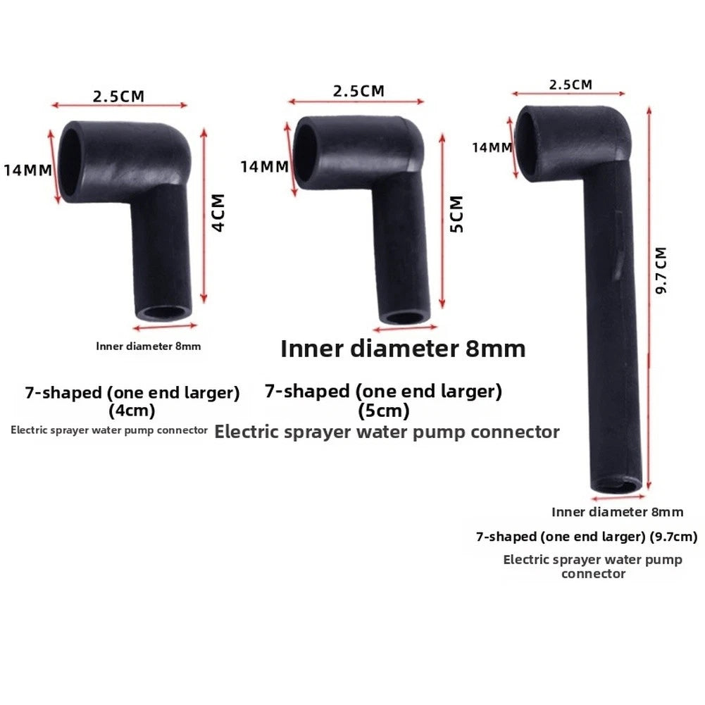 Water Pump Adapter Hose Connector 7 Shaped Elbow for Electric Sprayers