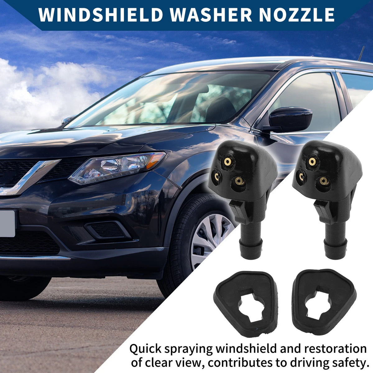 2X Front Windshield Washer Nozzles for Suzuki Aerio SX4 Grand Vitara Swift