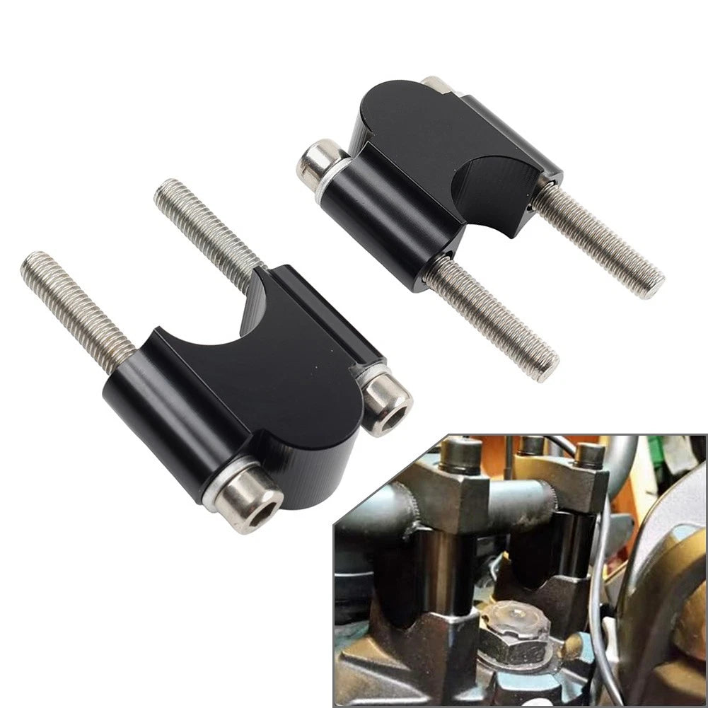 1 1/8" Motorcycle Handlebar Risers Mount Clamp Adapter (Universal)