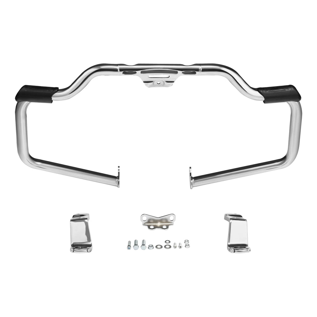 Chrome Mustache Engine Guard Support Bracket for Harley Low Rider ST (2022–2025)