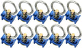 10 Pcs L-Track Single Stud Fitting with Stainless Steel Ring for Universal Use