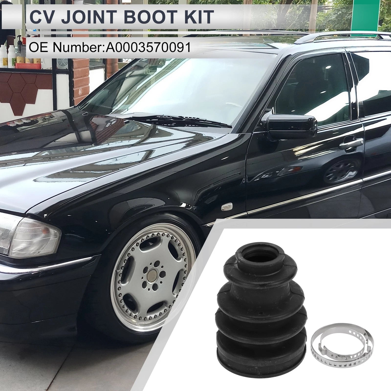 Outer CV Joint Boot Kit with Clamps for Mercedes-Benz C-Class (1960–1963)