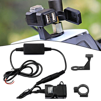 Dual USB Charger Adapter for Motorcycle Accessories (Waterproof)