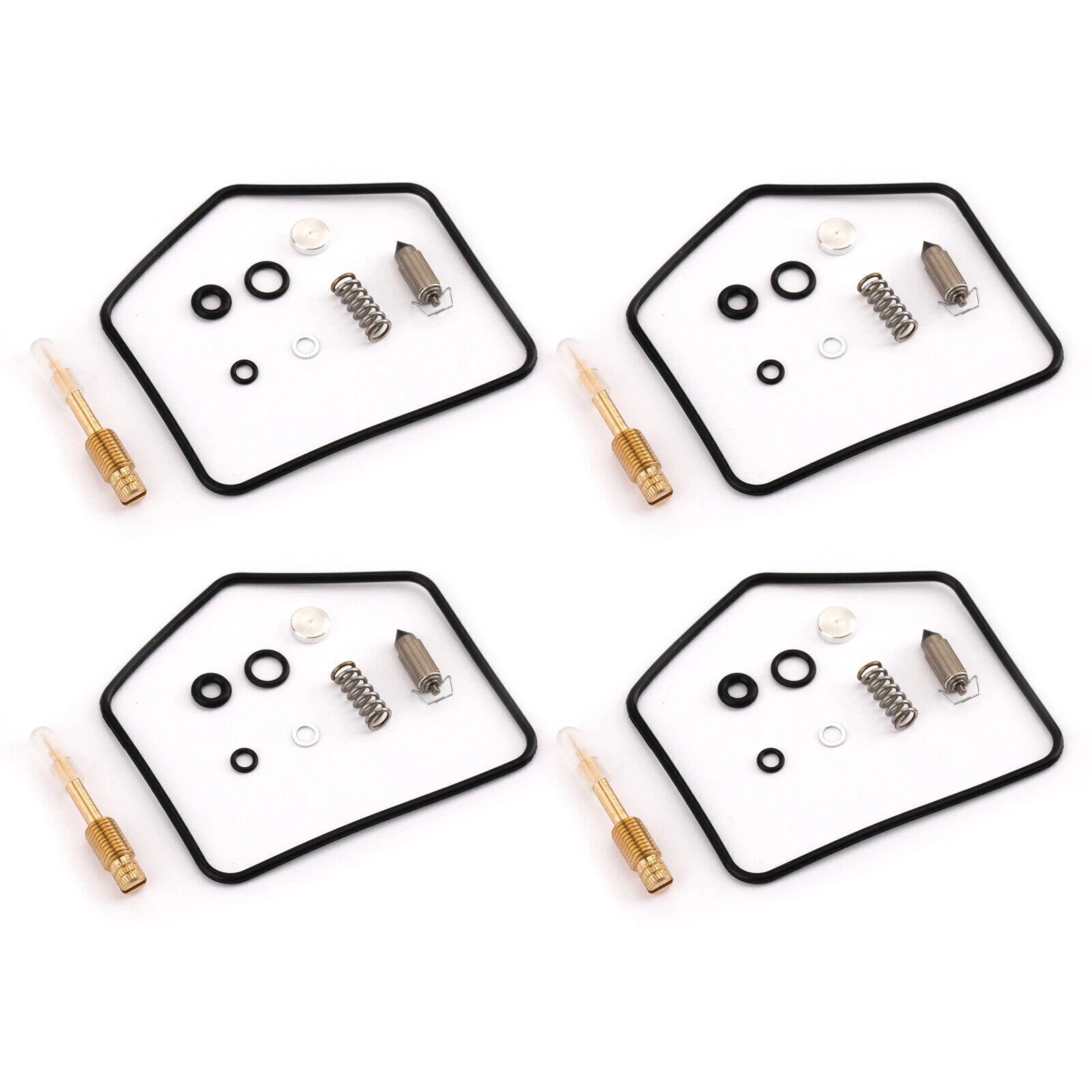 Set of 4 Carburetor Rebuild Kits for Kawasaki KZ440 A B D LTD ZN700A KZ750 H T9