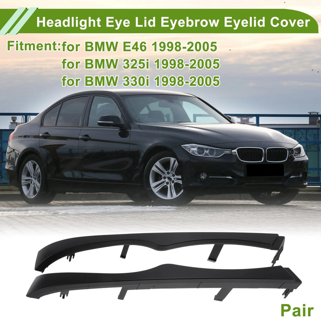 Headlight Eyebrow Cover Replacement for BMW 3 Series E46 (1998–2005)