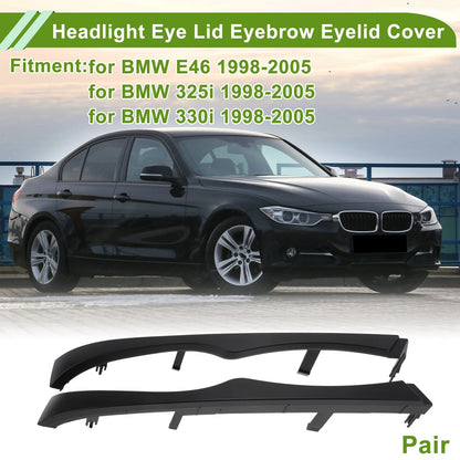 Headlight Eyebrow Cover Replacement for BMW 3 Series E46 (1998–2005)