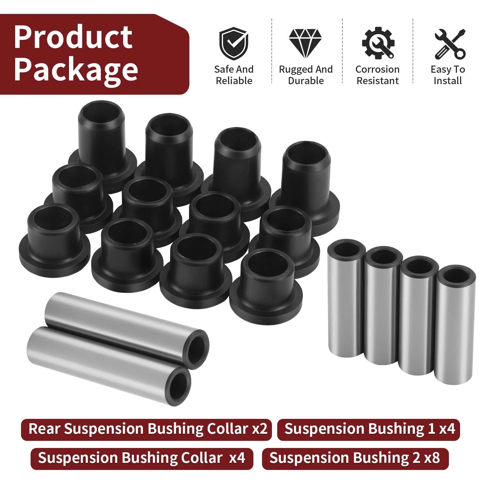 Rear Suspension Bushing & Collar Kit for Arctic Cat (0403-437, 0403-038, 50-1129)