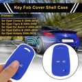 Blue Silicone Car Key Case for Opel Corsa D (2006–2014) - 2 Buttons